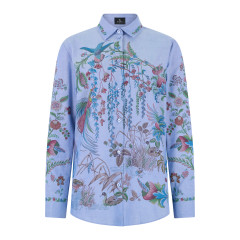 Printed cotton Oxford shirt