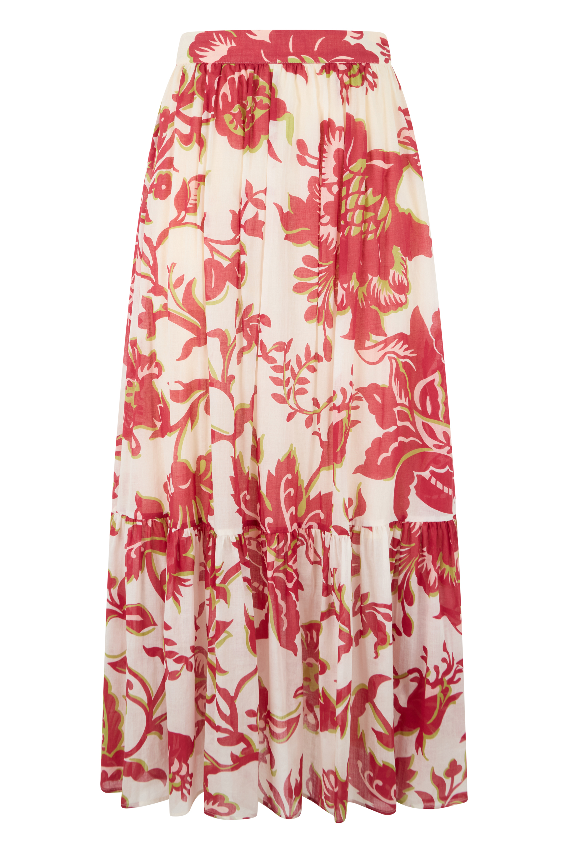 Flared Skirt with Floral Print