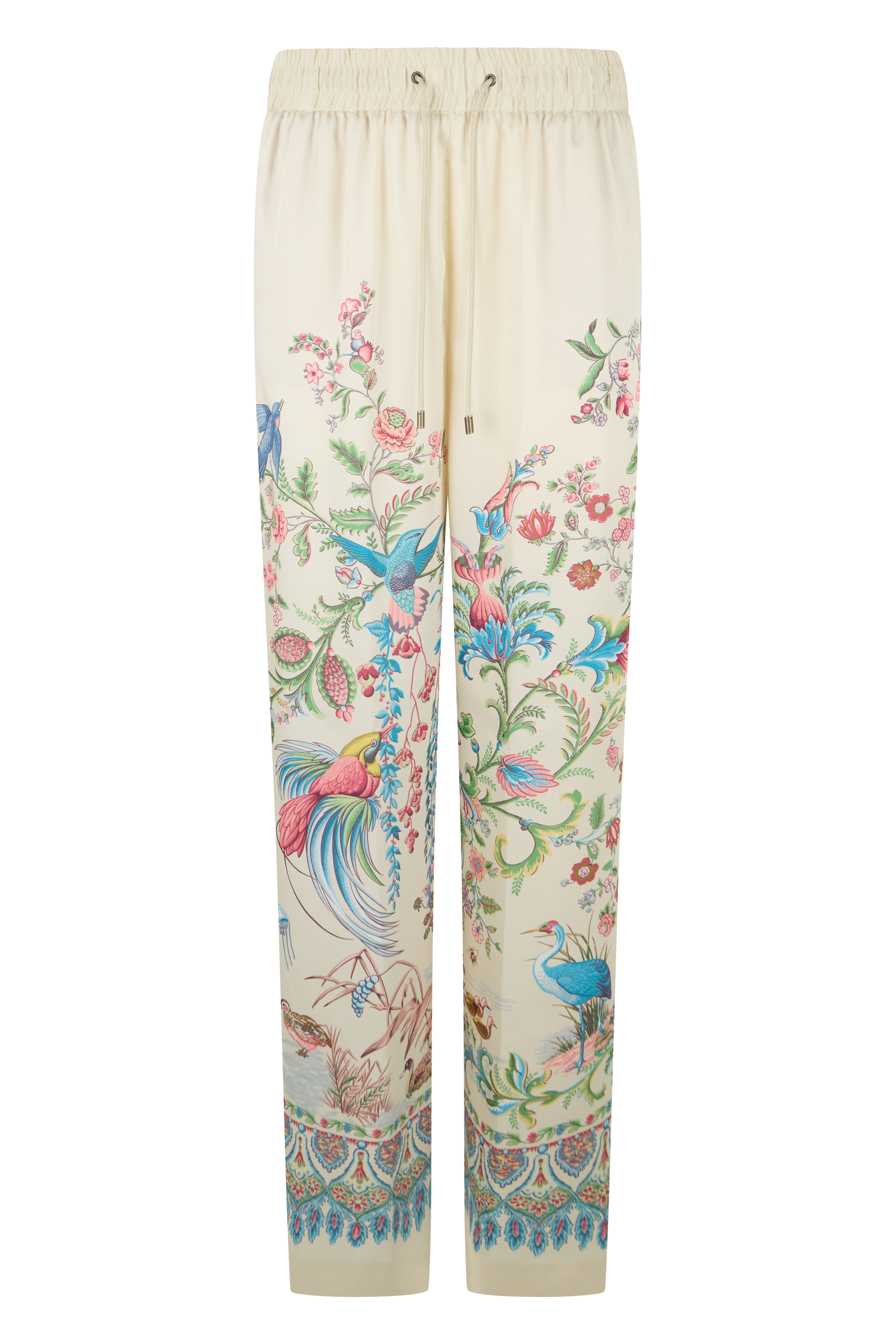 Straight Leg Pants with Floral Print