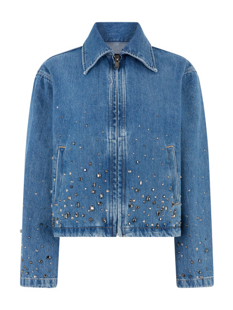 Denim jacket with decorations