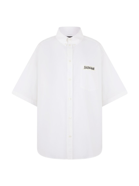Oversized Shirt with Short Sleeves
