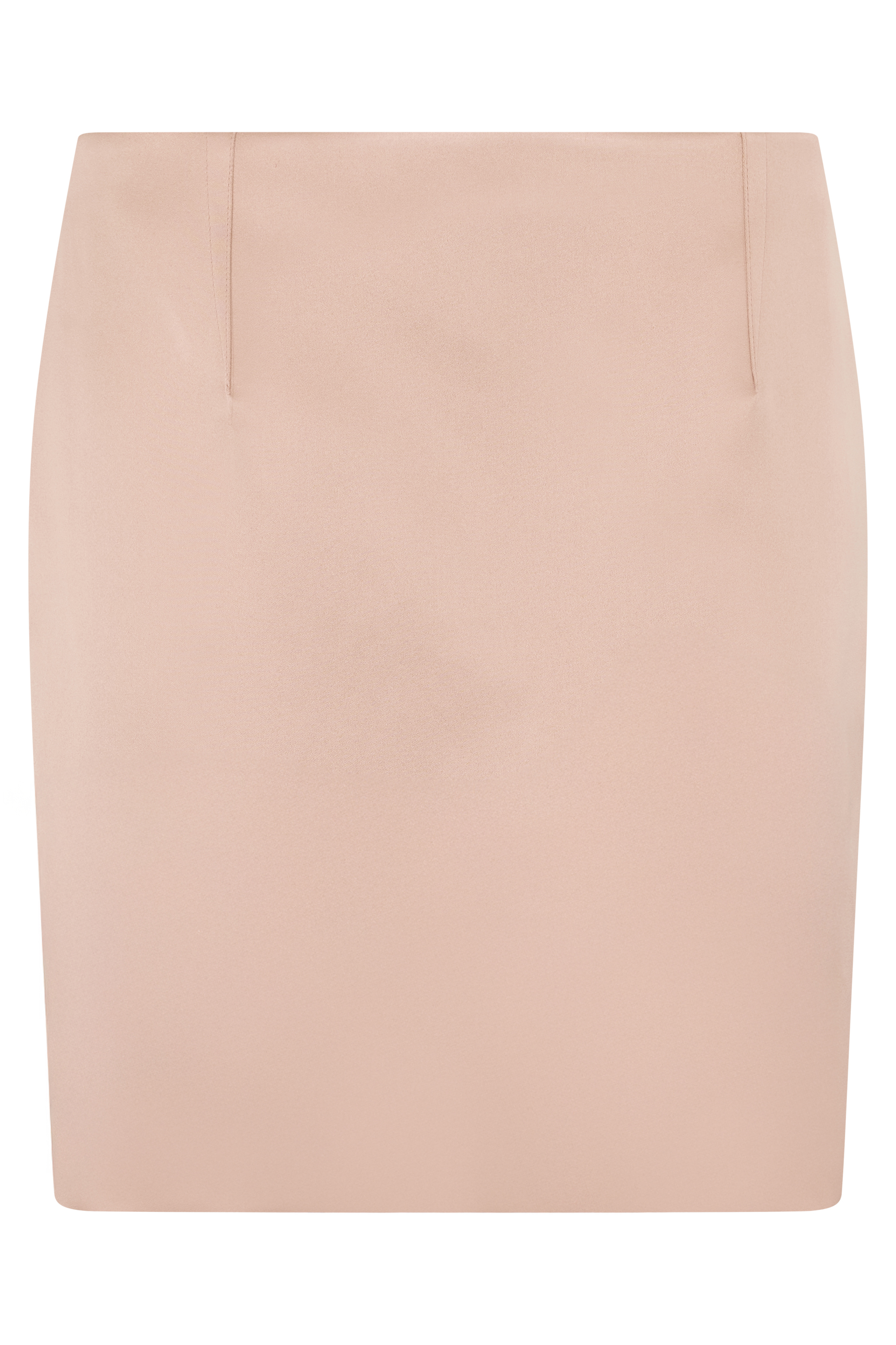 Short Fitted Skirt in Duchesse Satin