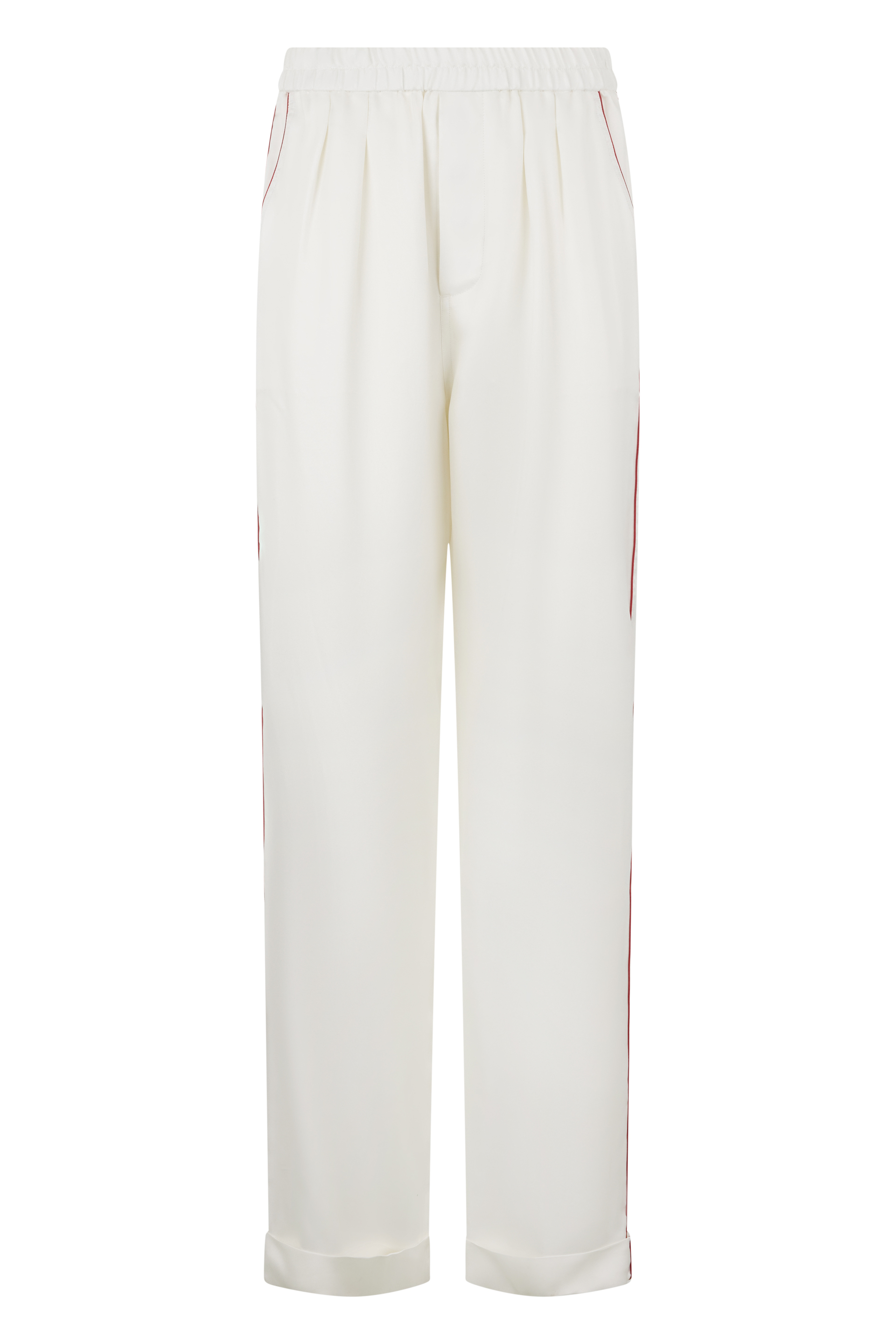 Twill silk pajama pants
