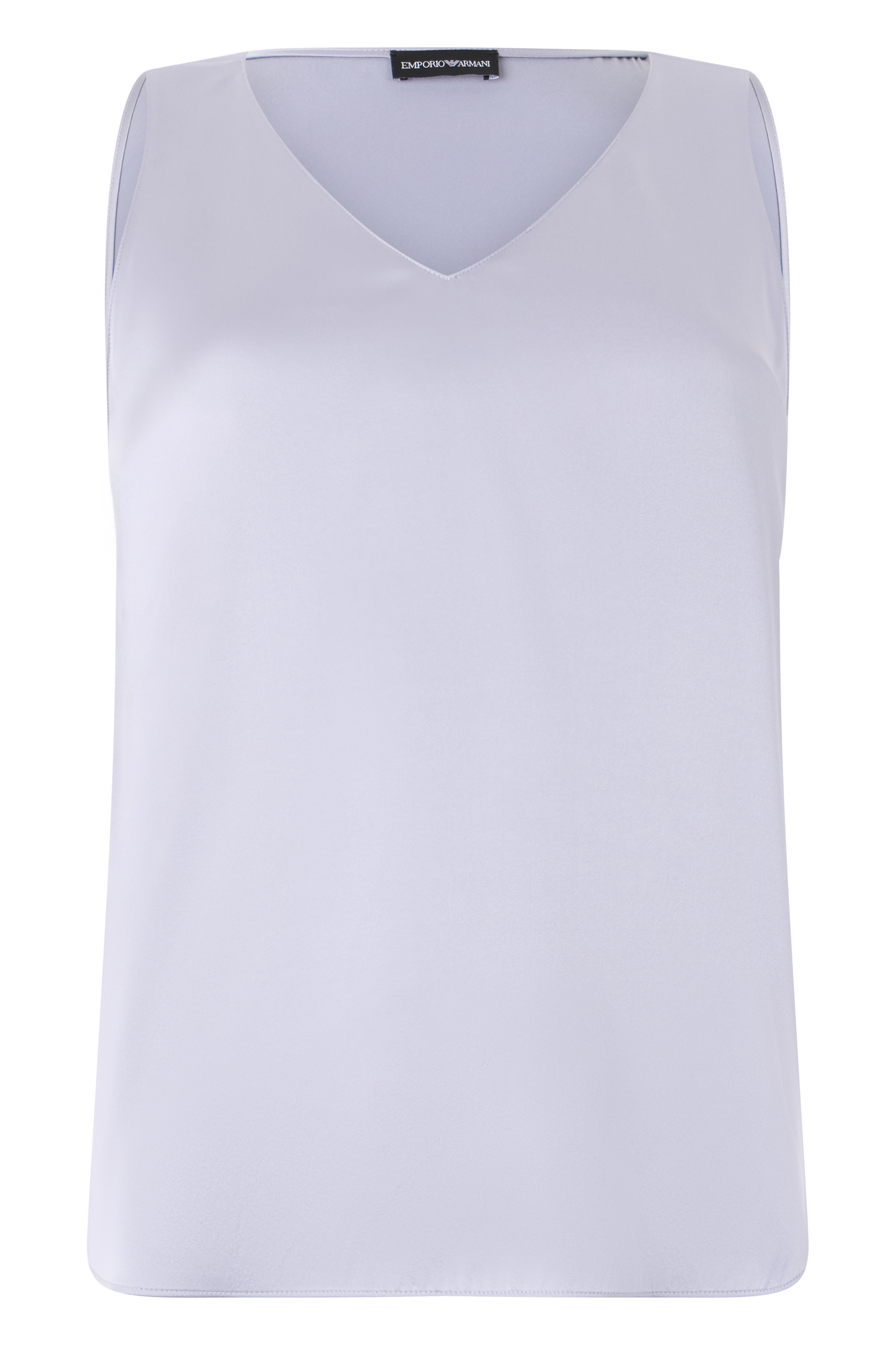 Top with V-neck in satin