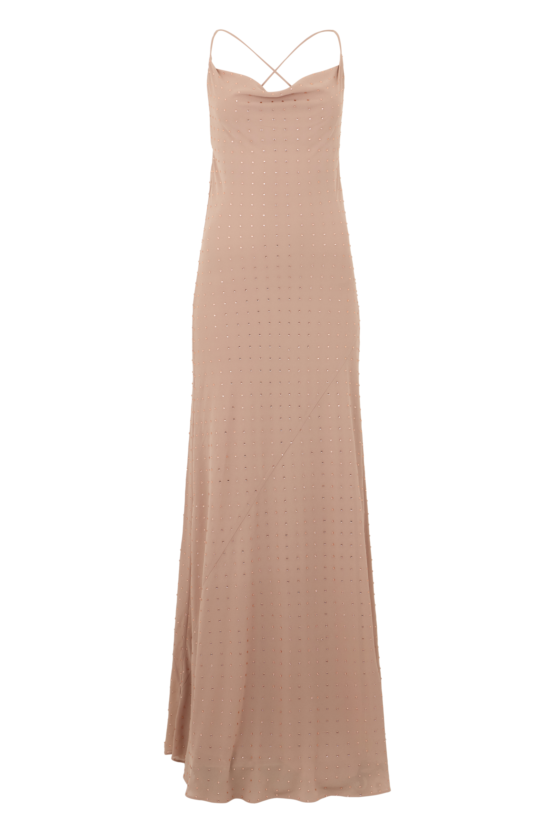 Long dress with rhinestones