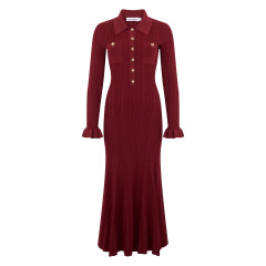 Long dress with buttons