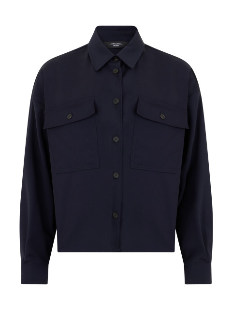 Wool jacket with buttons