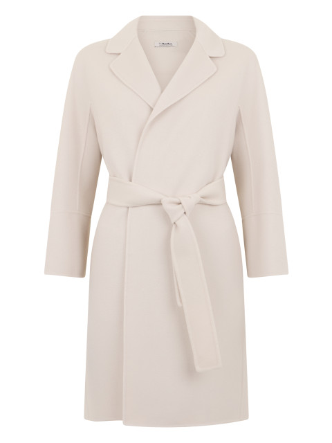 Coat with a gown in wool