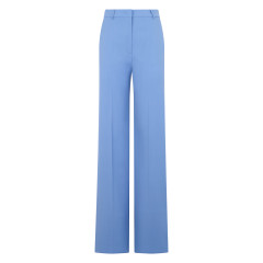 Straight and wide wool pants