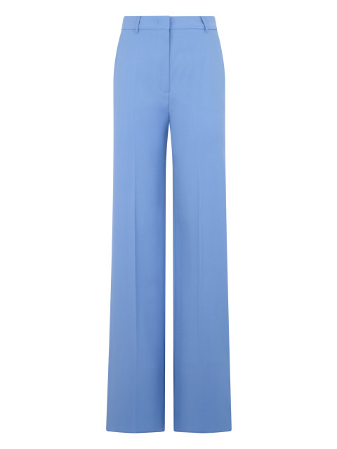 Straight and wide wool pants