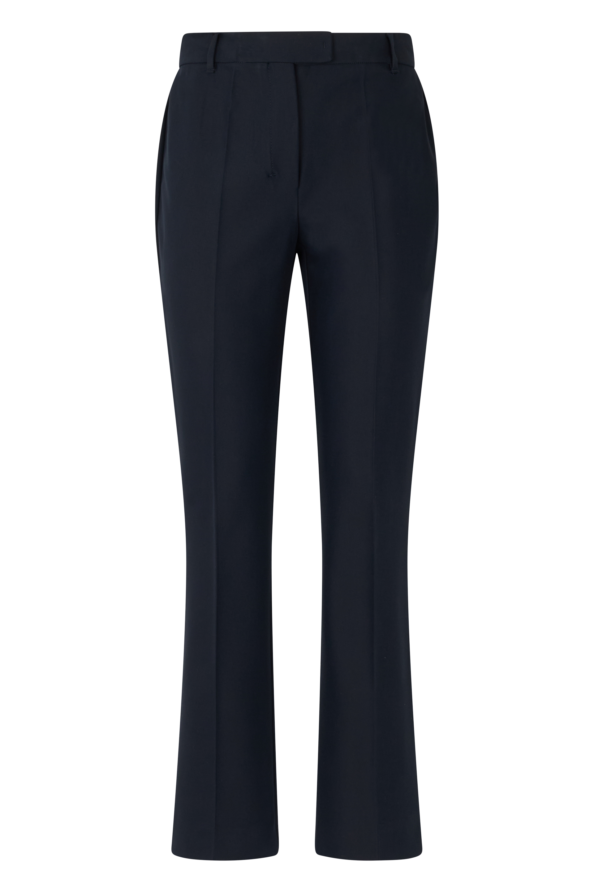 Flared pants in a cotton and viscose blend