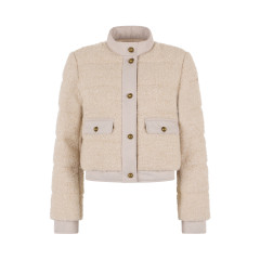 Blandy Short Down Jacket in Wool Blend Boucle