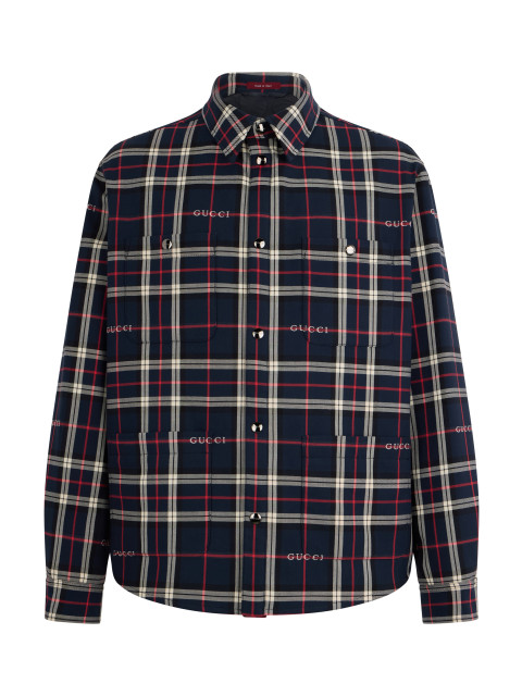 Checkered cotton shirt