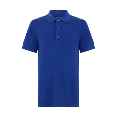 Pique polo with short sleeves