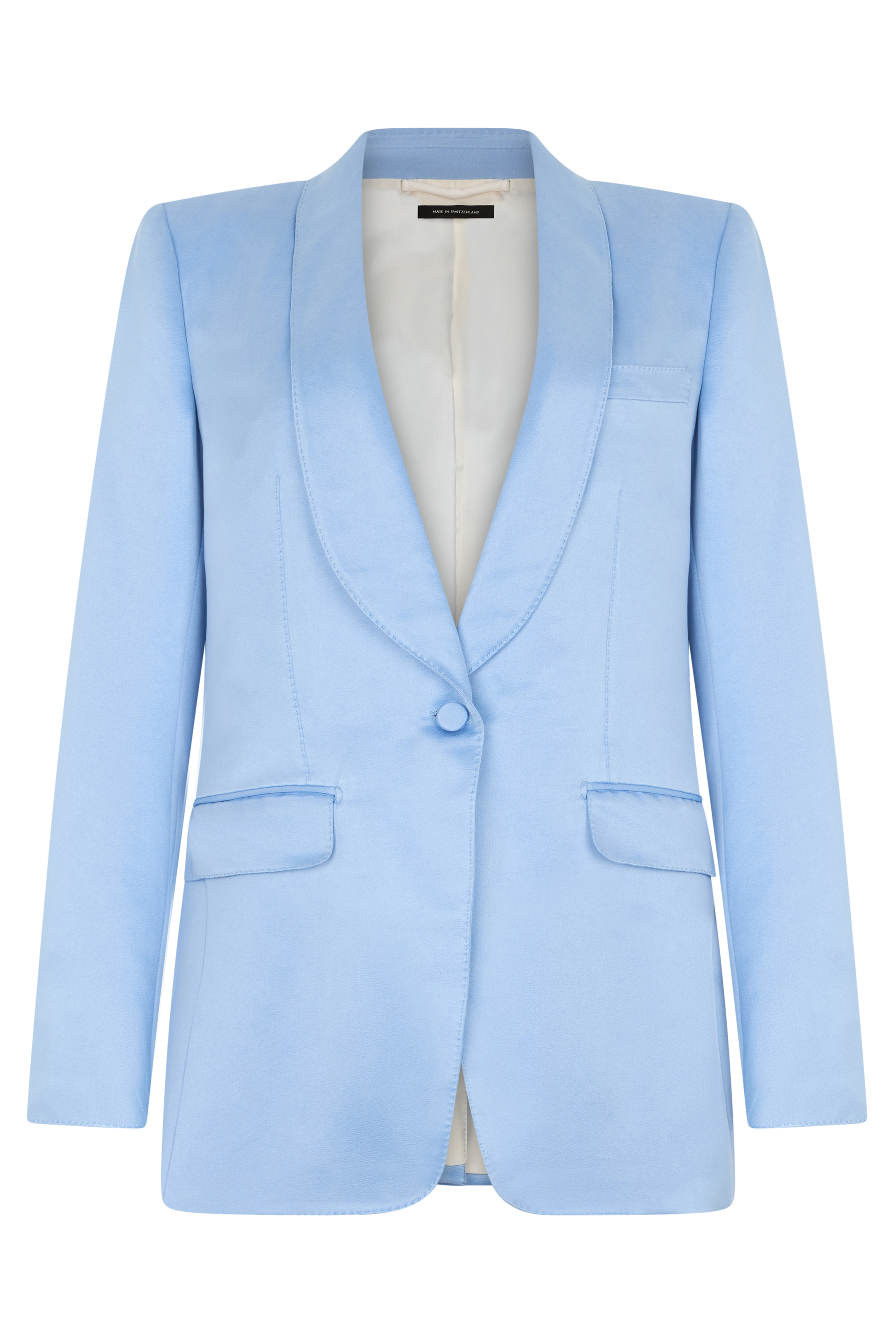 Blazer in cotton and silk blend