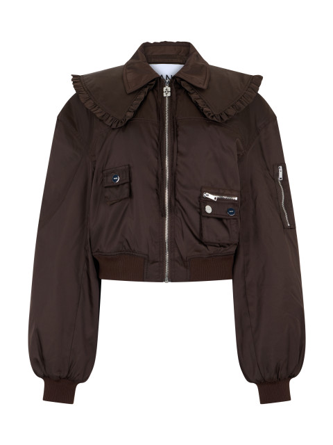Bomber Jacket in Nylon Duchess