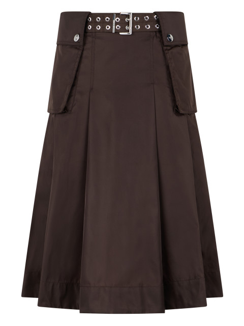 Pleated Skirt in Nylon