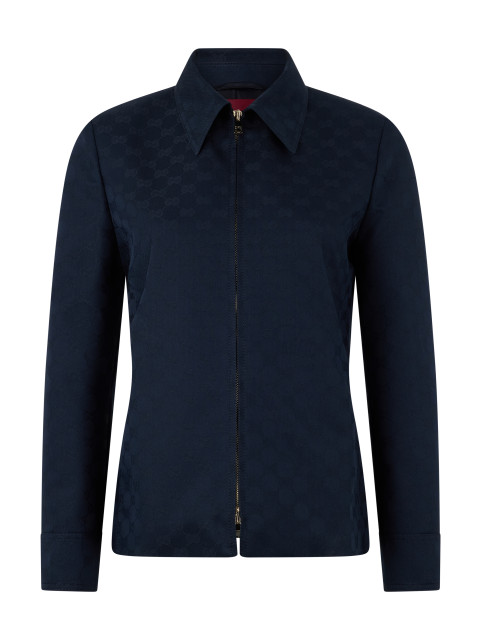Coat In Gabardine Cotton With Zipper