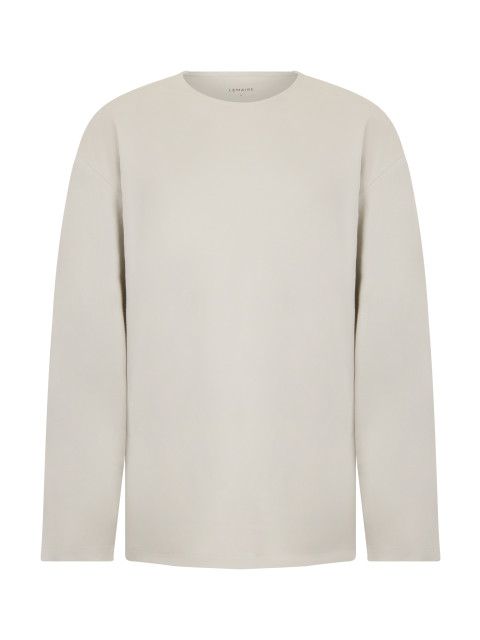 Long sleeve shirt in mixed cotton and silk