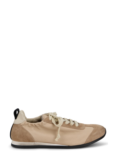 Leather baseball sneakers