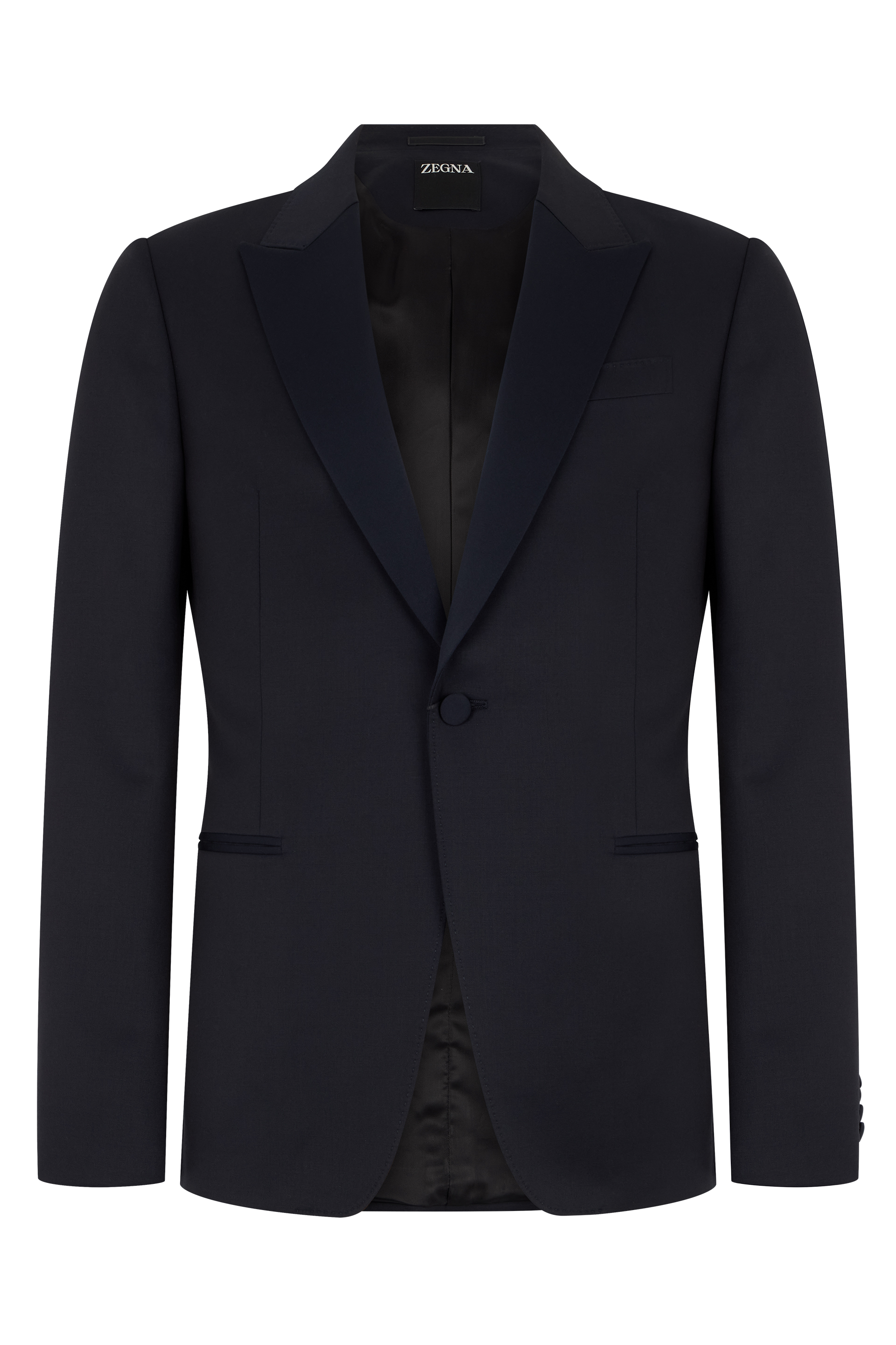 Single-breasted jacket in a wool and cashmere blend
