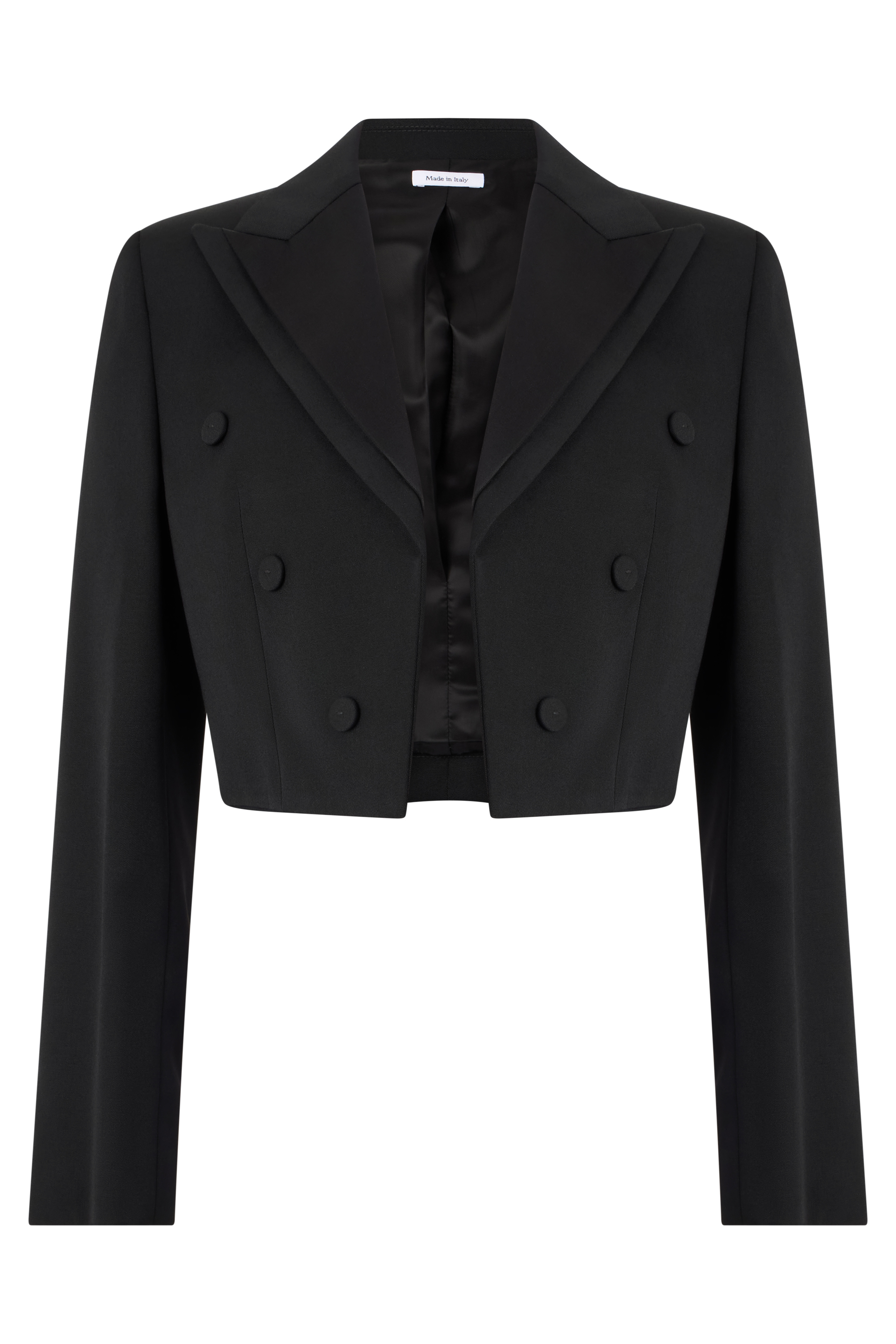 Cropped jacket in wool