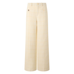 Tweed Cotton Check Trousers
