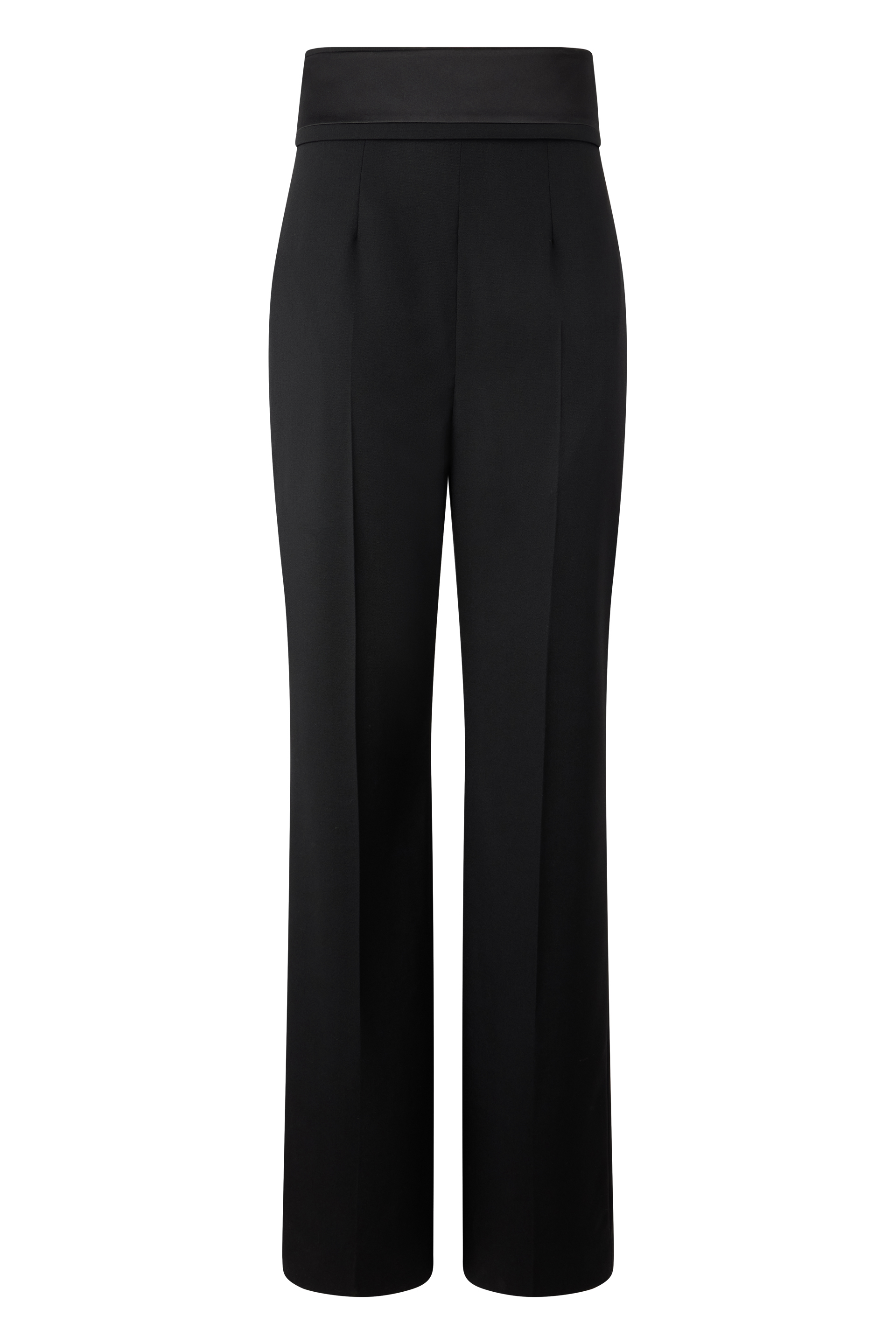 Straight wool trousers