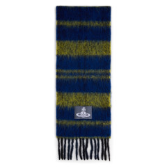 Striped scarf with fringes