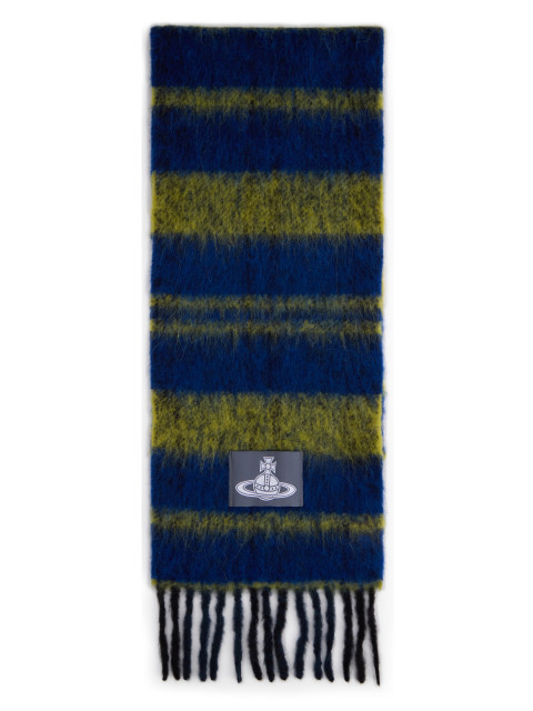 Striped scarf with fringes