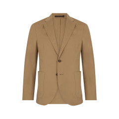 Single-button cotton blazer
