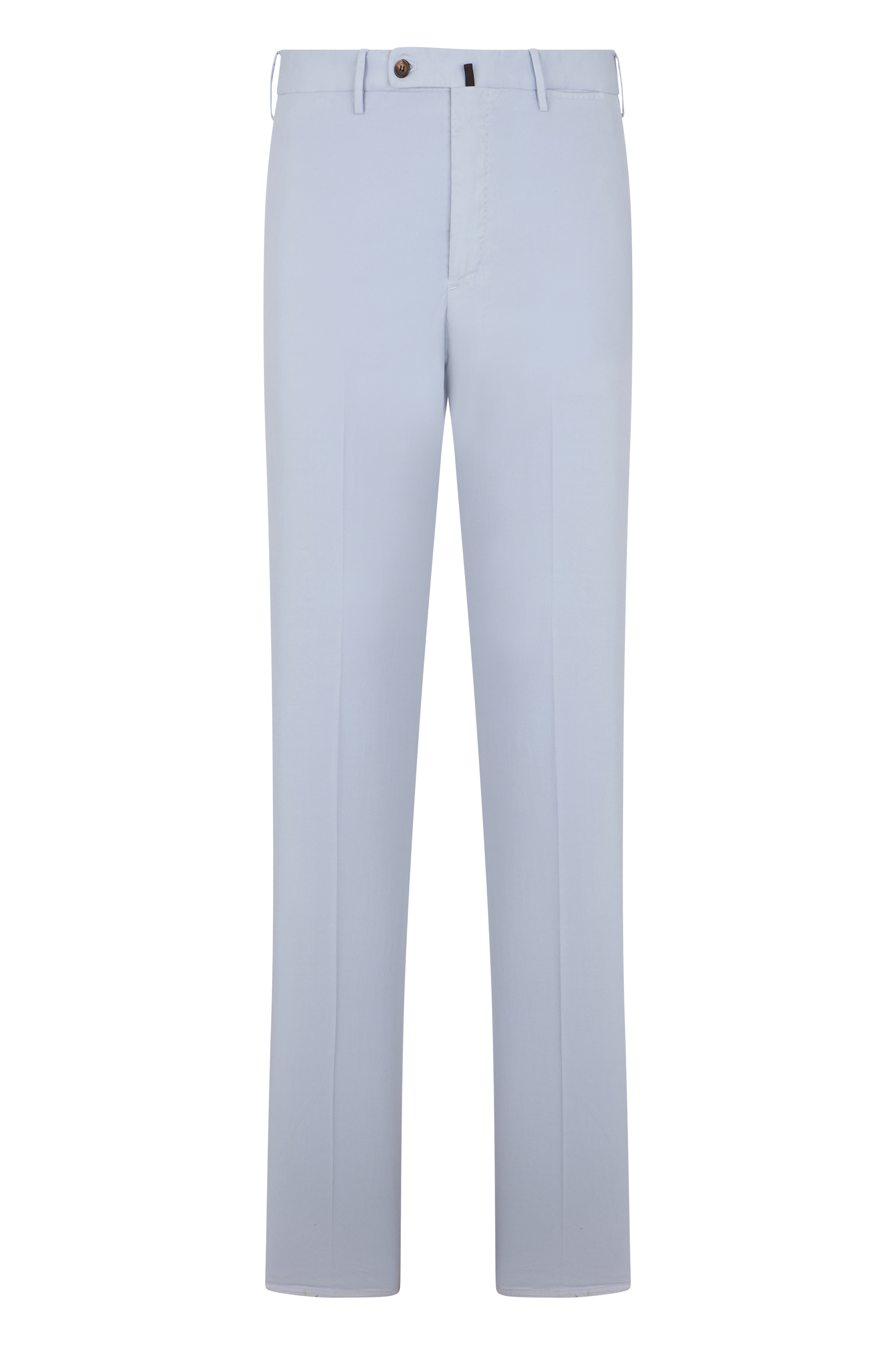 Straight pants in cotton and silk blend