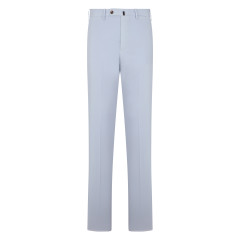 Straight pants in cotton and silk blend