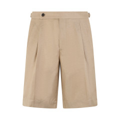 Bermuda in virgin wool and linen