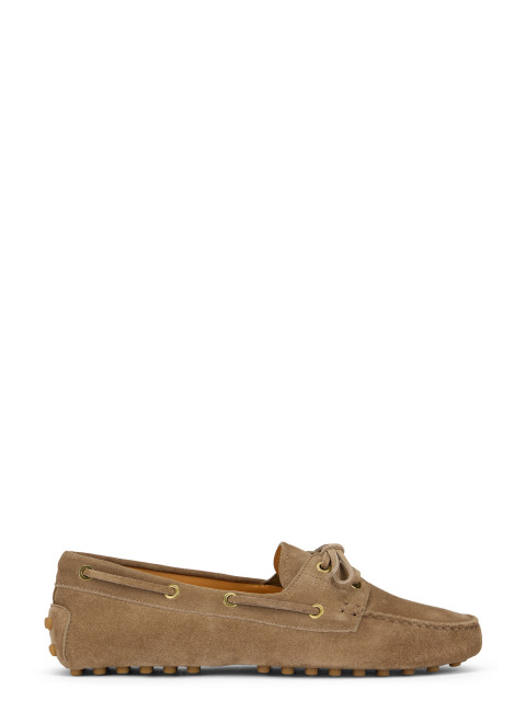 Loafer in Suede leather beige