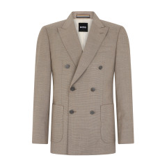 Double-breasted blazer in wool blend