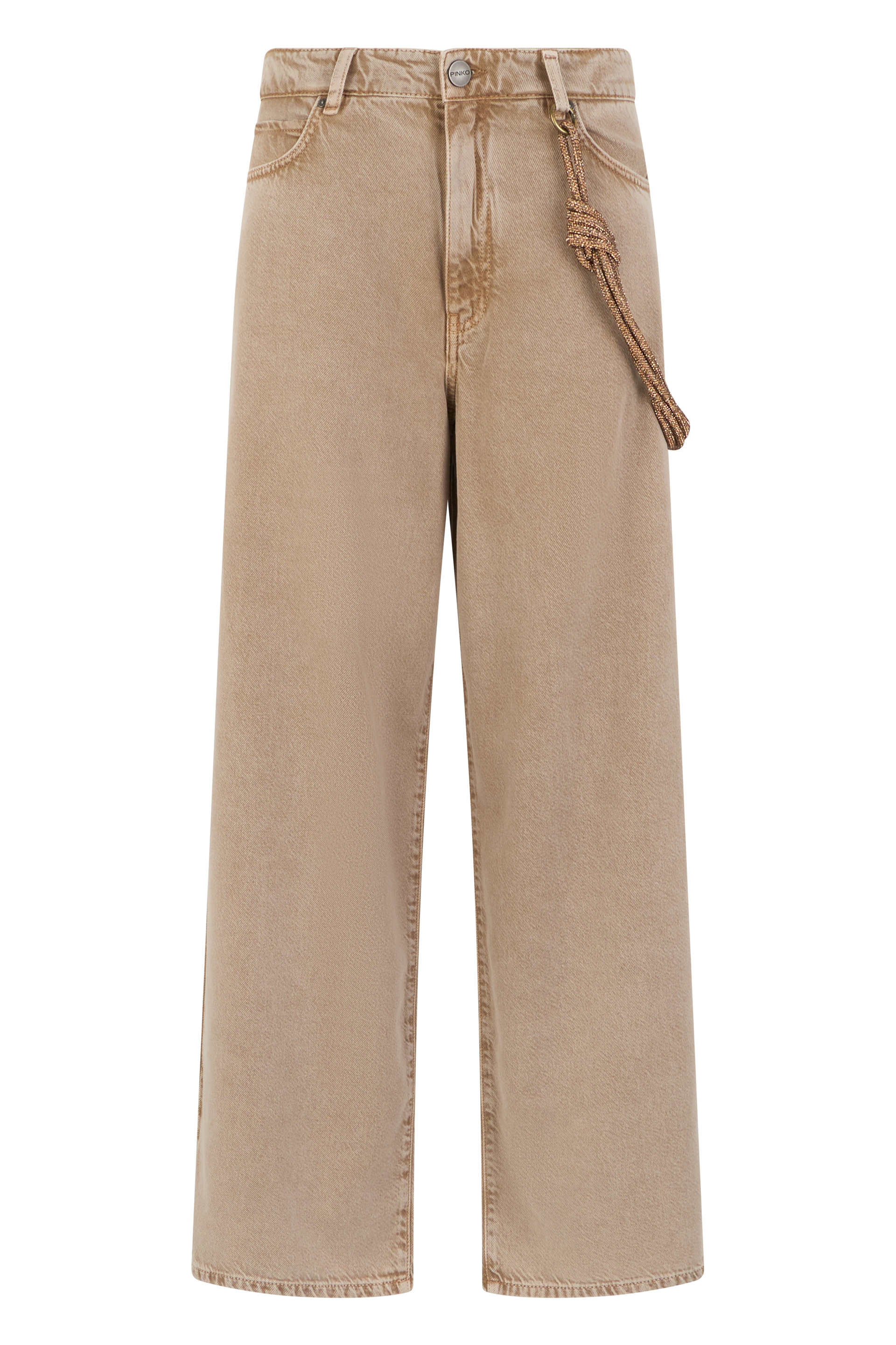 Jeans with rope jewel
