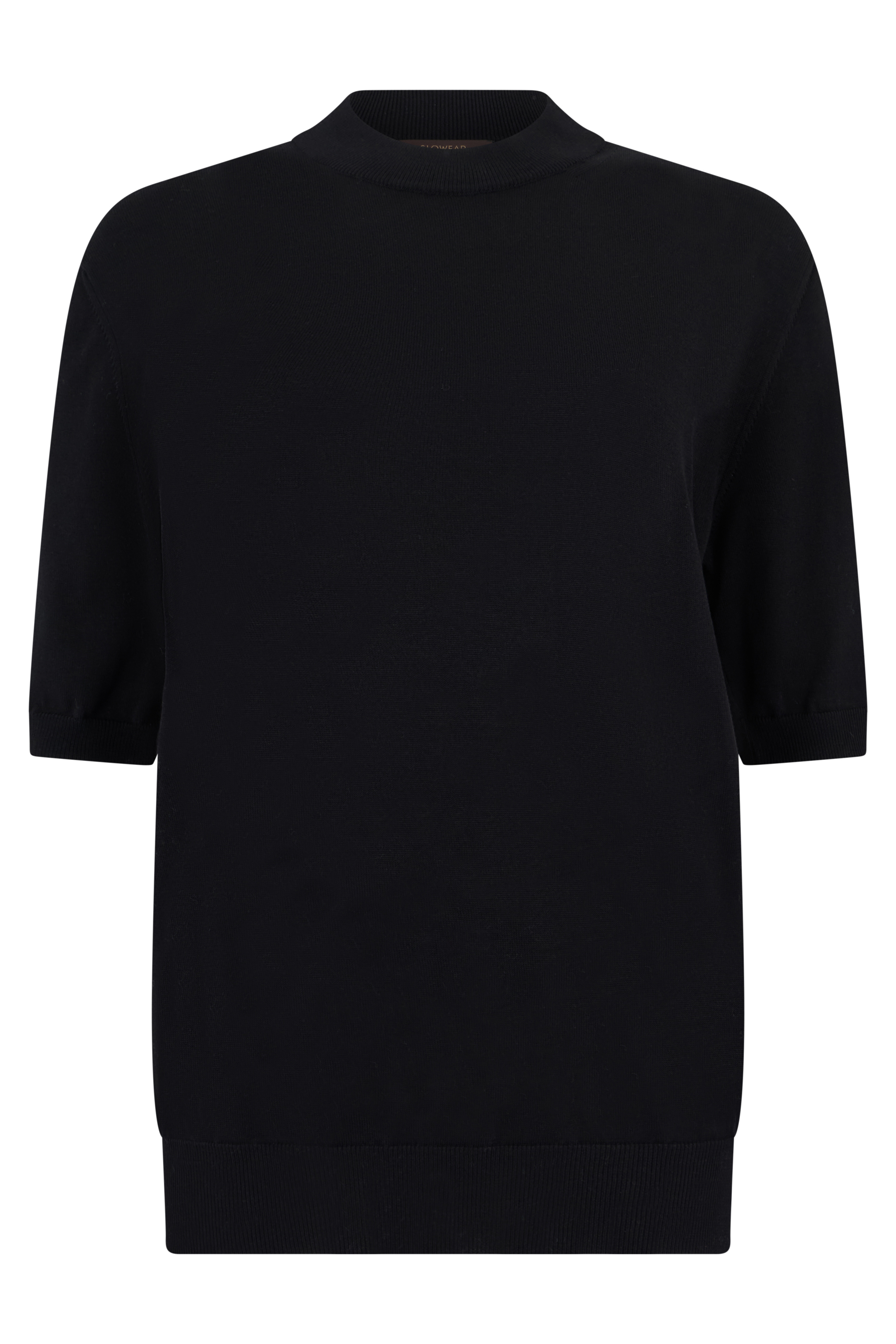 Cotton sweater with short sleeves