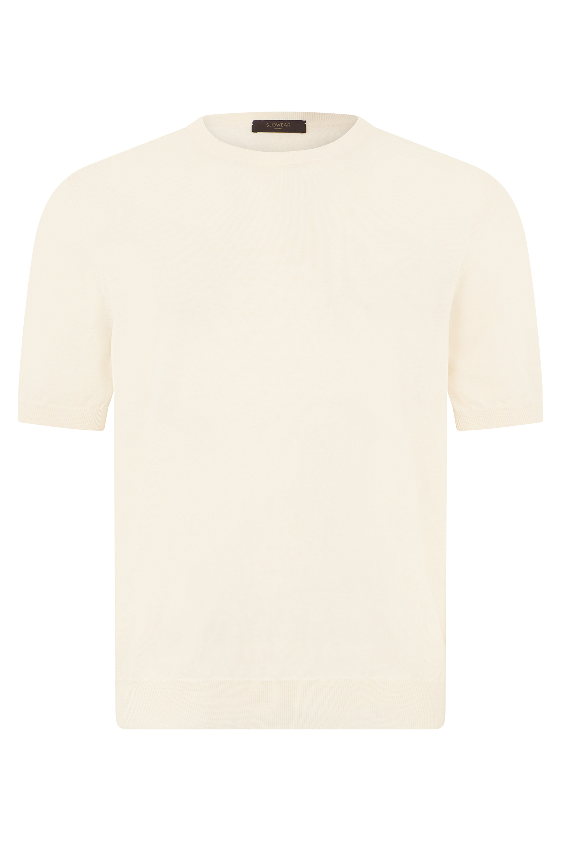Cotton sweater with short sleeves