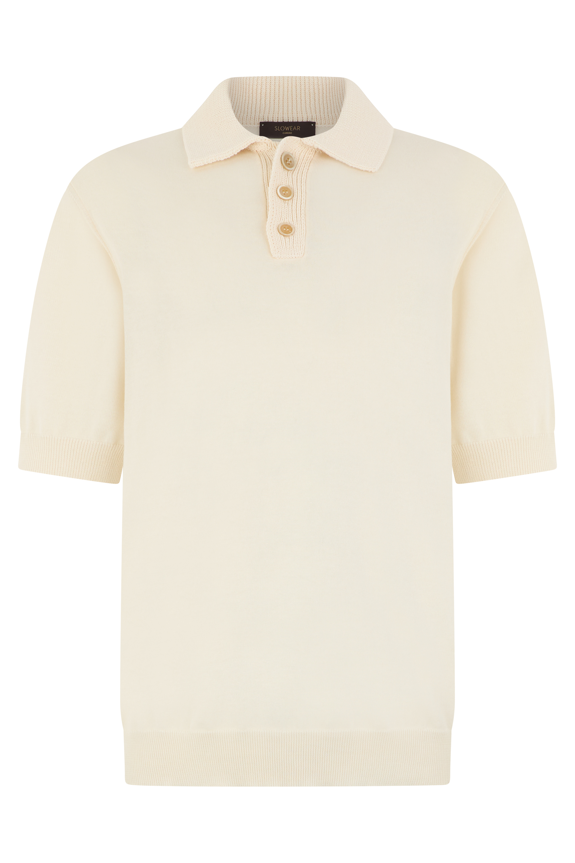 Cotton polo with short sleeves