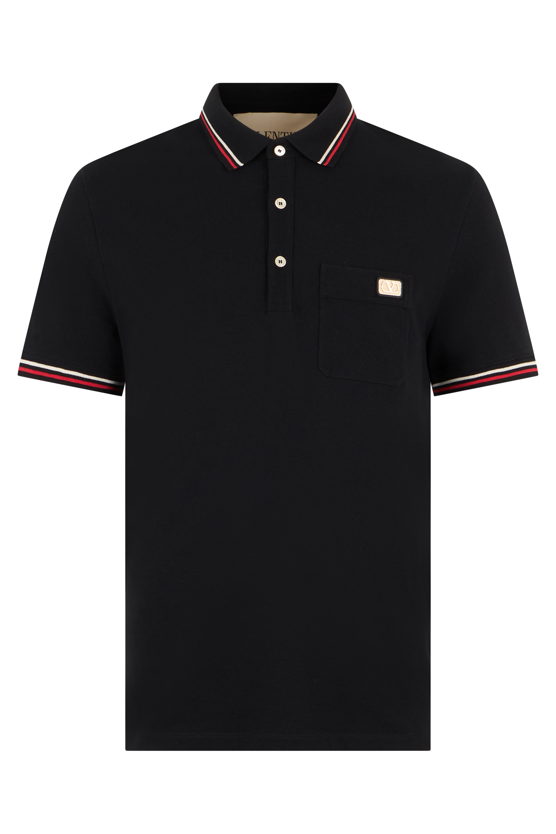 Cotton polo with short sleeves