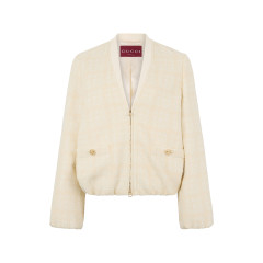 Tweed Jacket in Checked Cotton