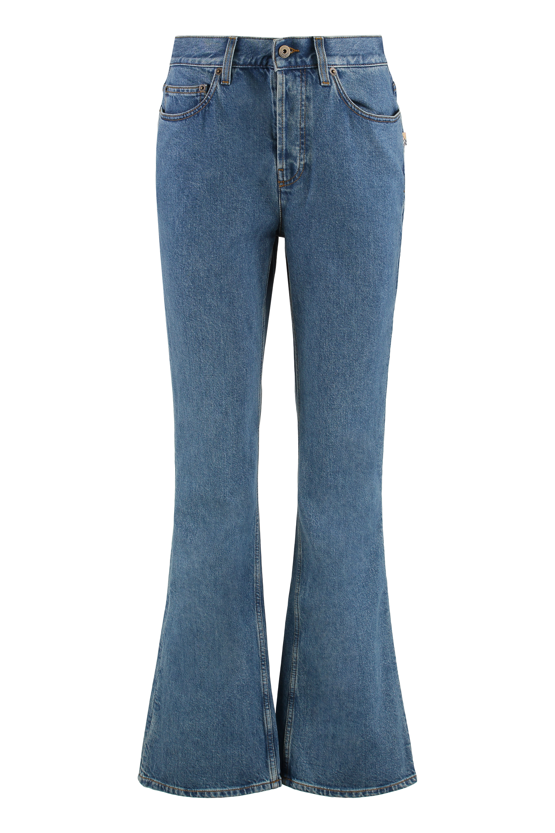 High-rise bootcut jeans