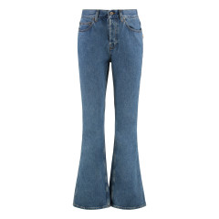 High-rise bootcut jeans
