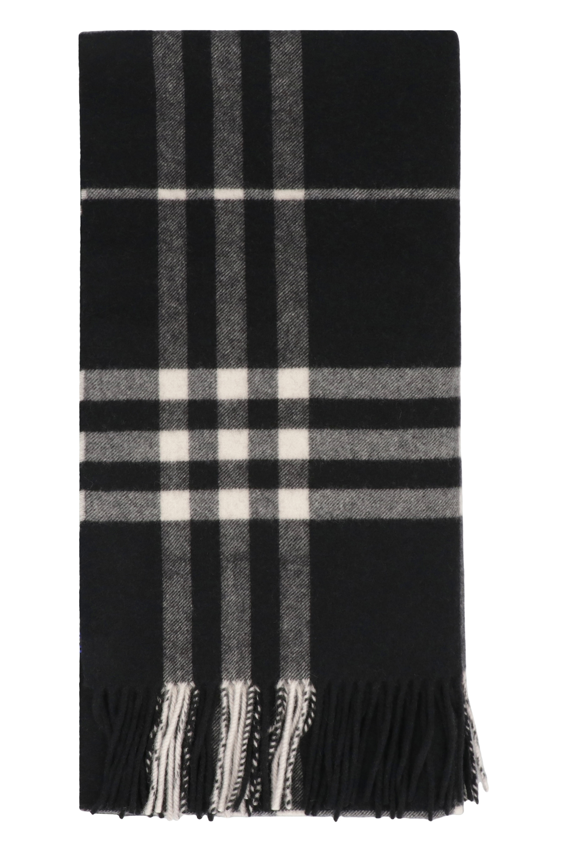 Checked cashmere scarf