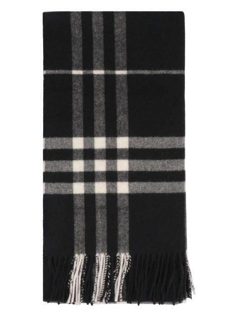 Checked cashmere scarf