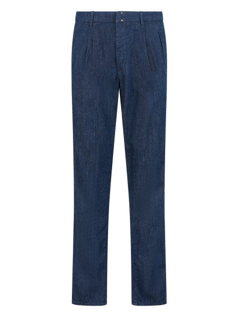 Jeans in cotton-linen blend