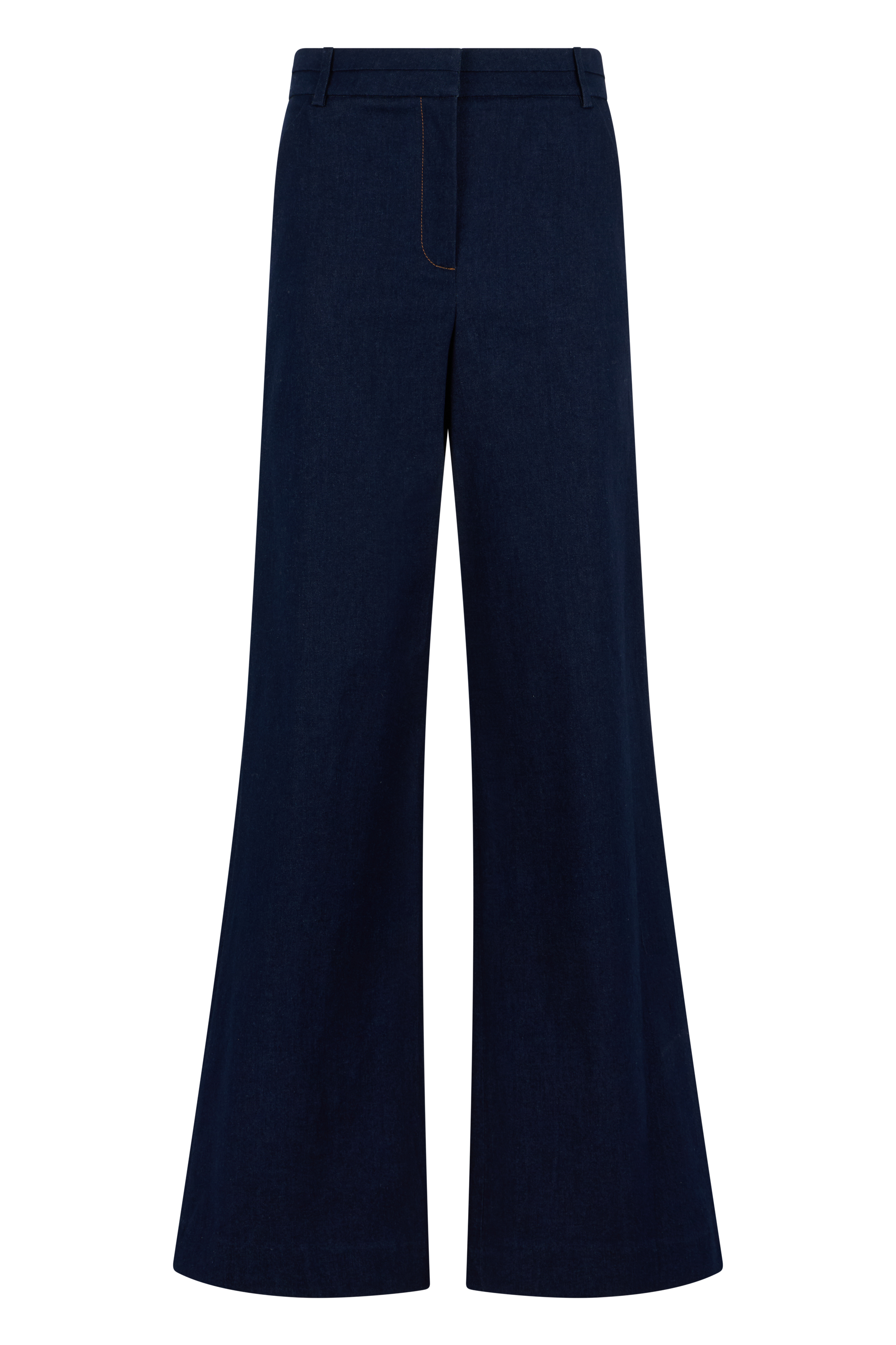 Bell-bottom denim pants