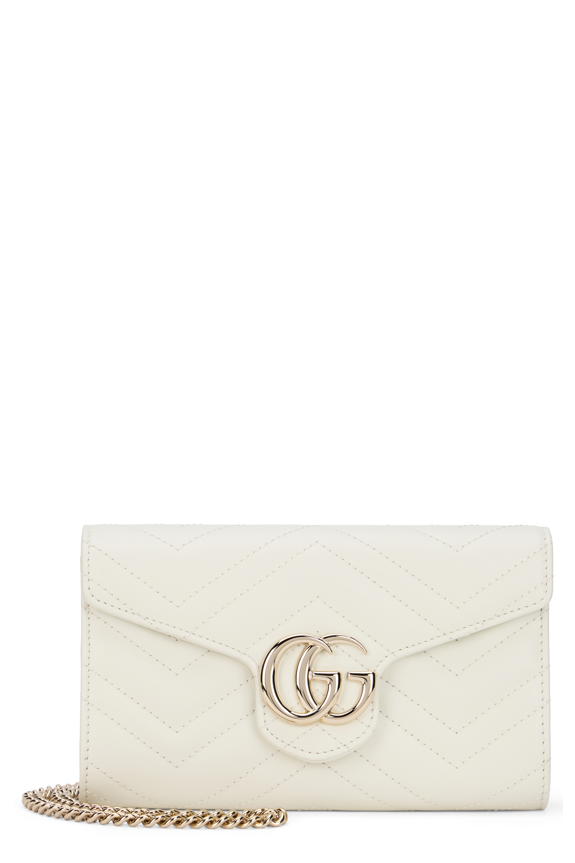 Marmont wallet with matelassé leather chain