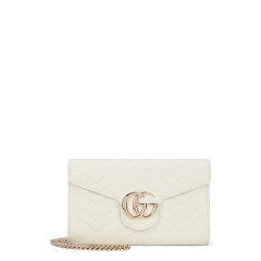 Marmont wallet with matelassé leather chain